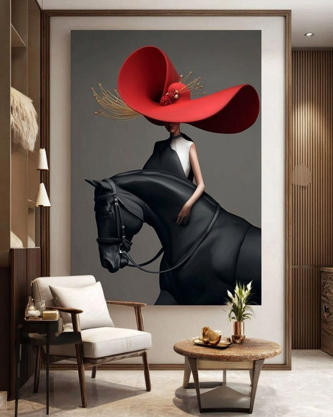 Scarlet Equestrian Elegance