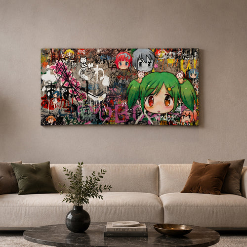 Anime Graffiti Collage canvas wall art
