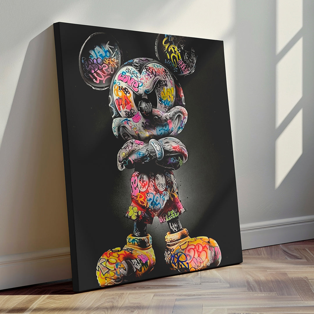 Graffiti Mouse canvas wall art