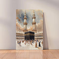 Kaaba Watercolor canvas wall art