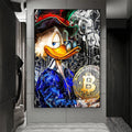 Bitcoin Duck canvas wall art