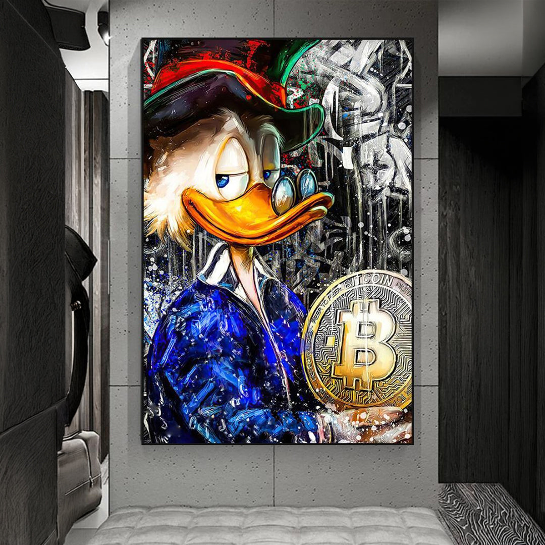 Bitcoin Duck canvas wall art