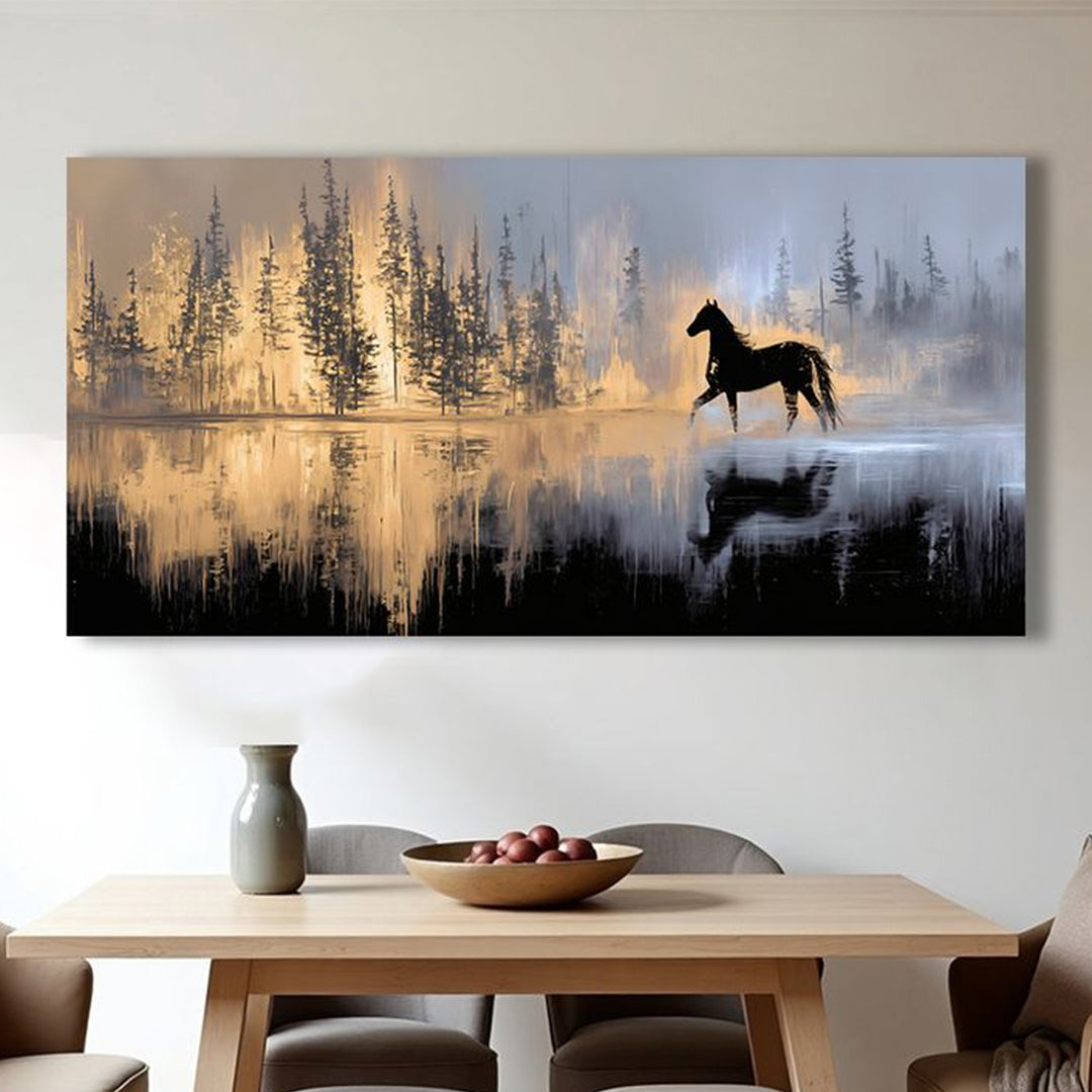 Horse at Dawn canvas wall art