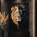 Dual Lion canvas wall art