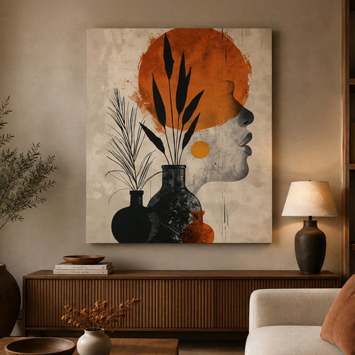 Burnt Orange Muse canvas wall art