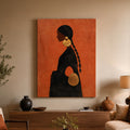 Golden Profile canvas wall art