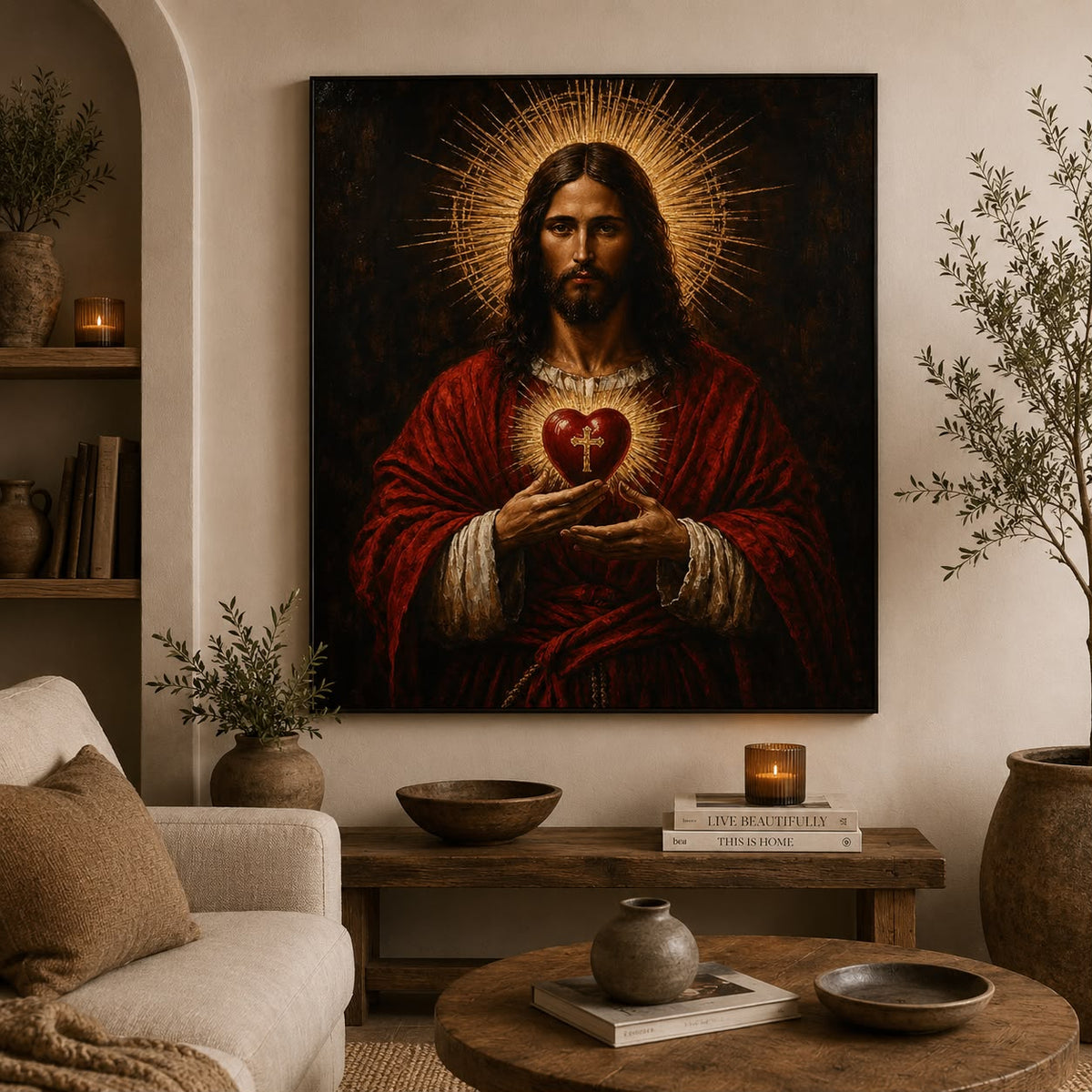 Sacred Heart of Jesus canvas wall art