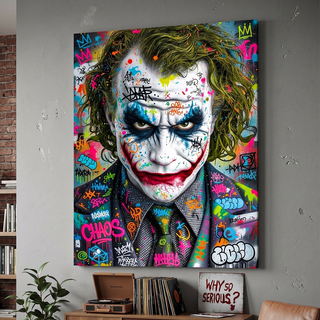 Chaos Joker canvas wall art