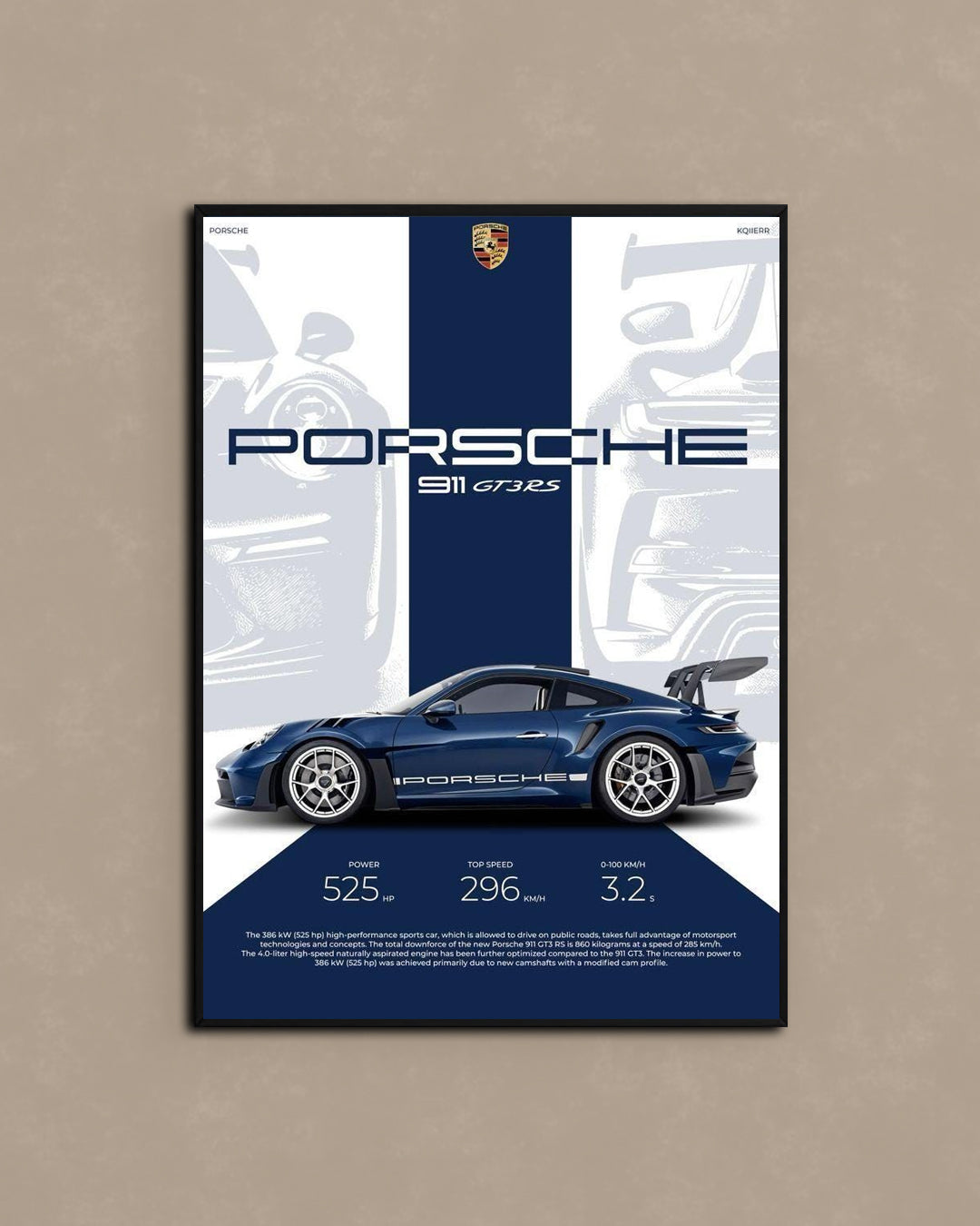 Blue Porsche 911 GT3 RS