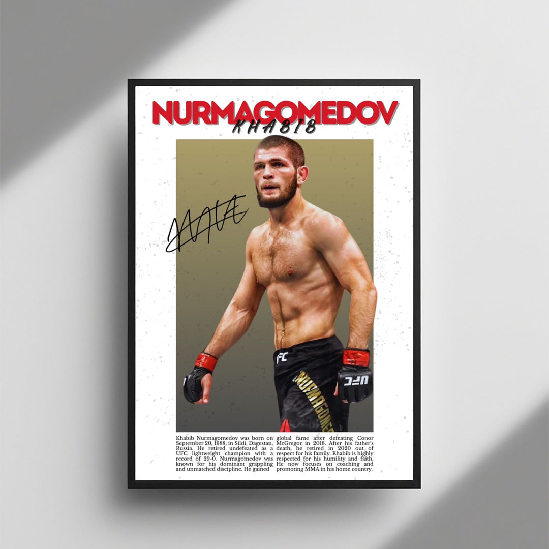 Khabib Nurmagomedov Legacy framed wall art