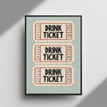 Drink Ticket Trio framed wall art