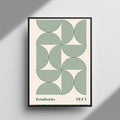 Bauhaus 1923 Green Geometry framed wall art