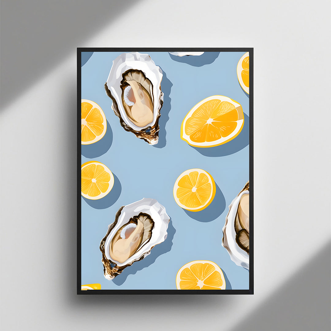 Oysters & Lemons framed wall art