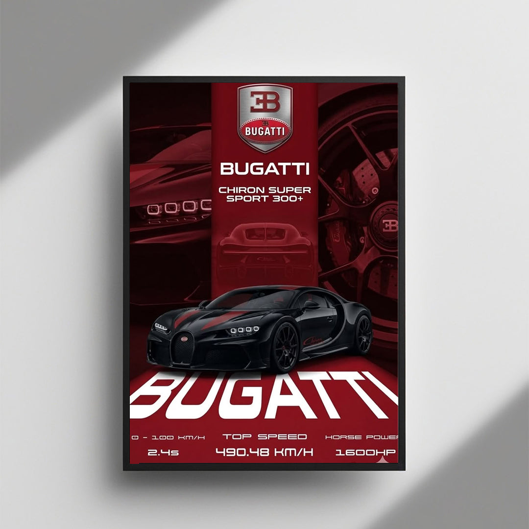 Bugatti Chiron Super Sport 300+ framed wall art