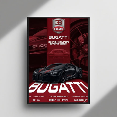 Bugatti Chiron Super Sport 300+ framed wall art