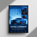 Dodge Challenger SRT Hellcat framed wall art