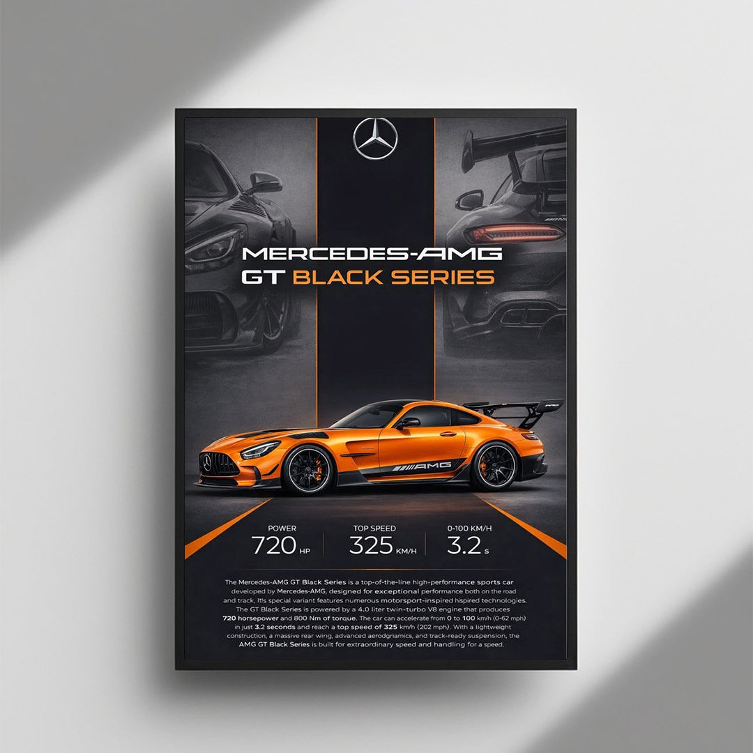 Mercedes-AMG GT Black Series framed wall art