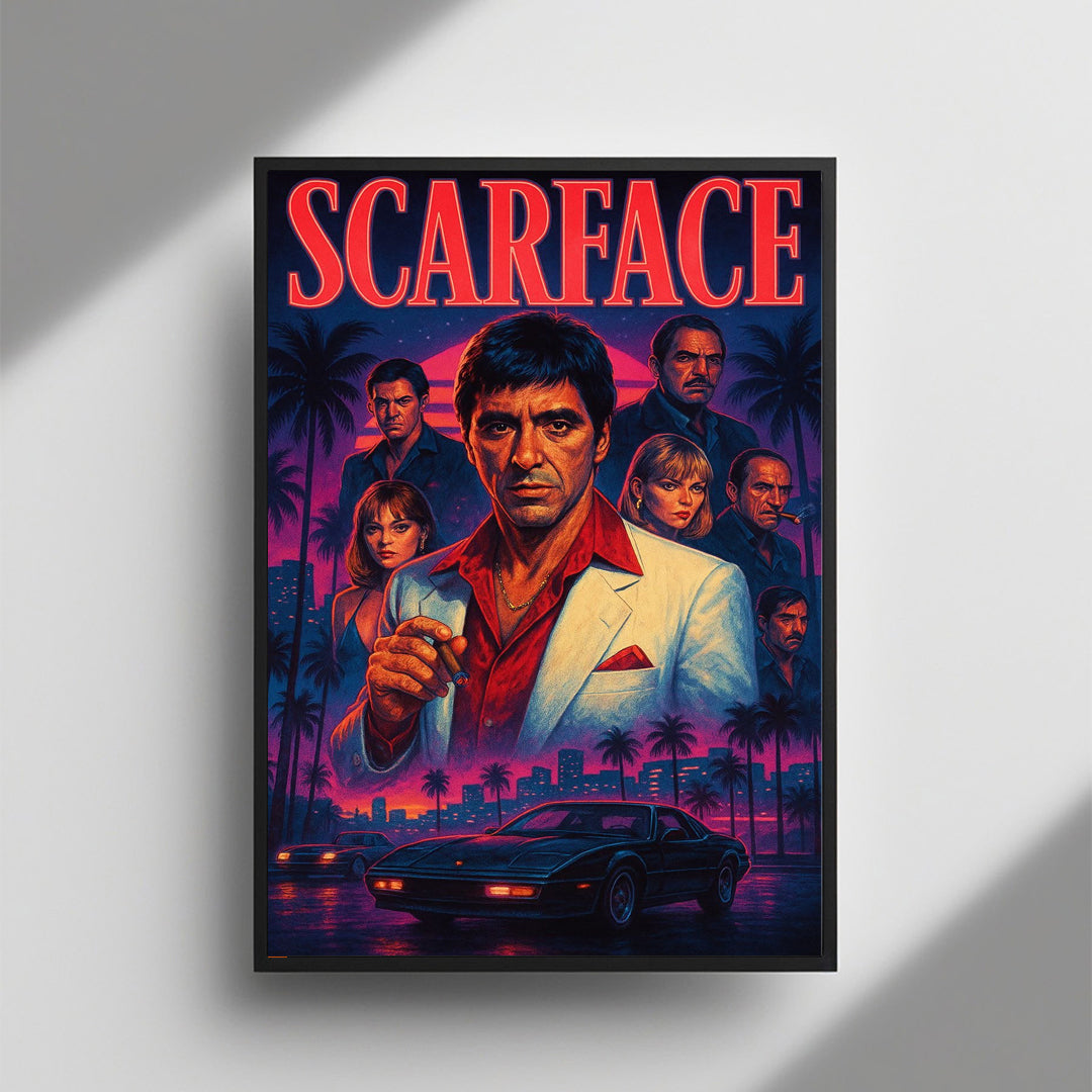 Scarface Neon Nights framed wall art