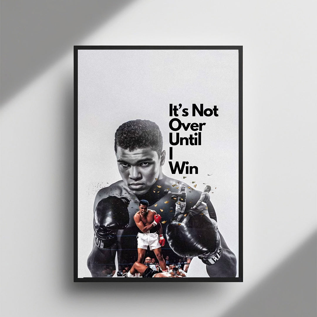 Muhammad Ali Until I Win framed wall art