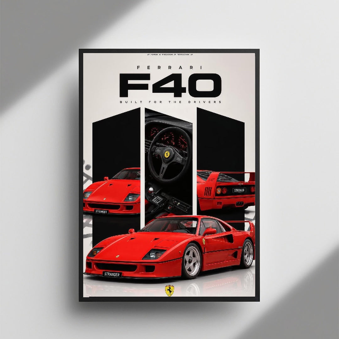 Ferrari F40 framed wall art