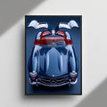 Mercedes 300 SL Gullwing framed wall art