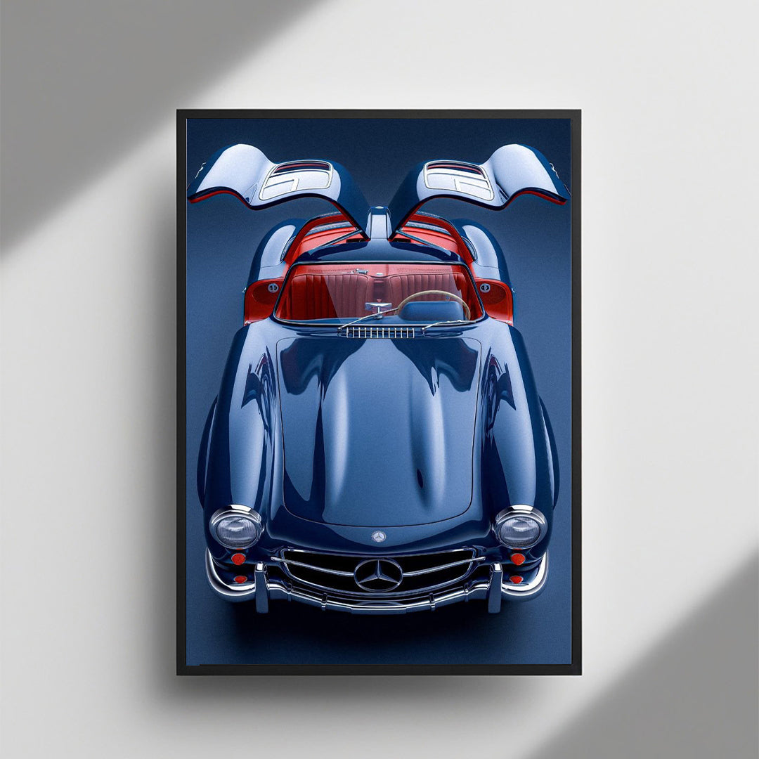 Mercedes 300 SL Gullwing framed wall art