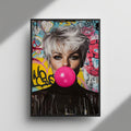 Bubblegum Street Girl framed wall art